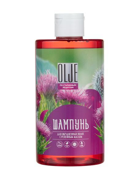 OLJE Натуральный шампунь для окрашенных волос с репейным маслом для поврежденных волос 450 мл в Ростове