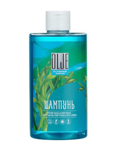 OLJE Натуральный шампунь против выпадения волос с экстрактом концентрата спирулины и кератина 450 мл в Ростове