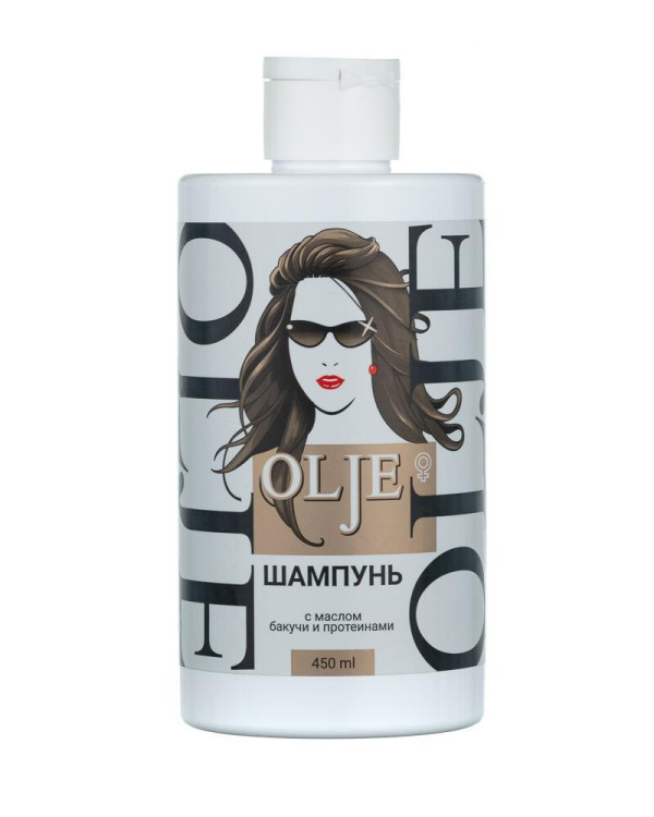 OLJE. Шампунь женский с маслом бакучи и протеинами, 450 мл в Ростове